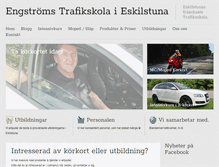 Tablet Screenshot of engstroms-trafikskola.se